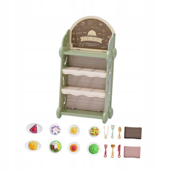 Miniaturowe zabawki do szafek Dekoracja pokoju Realistyczna półka na żywność na 17Pcs A