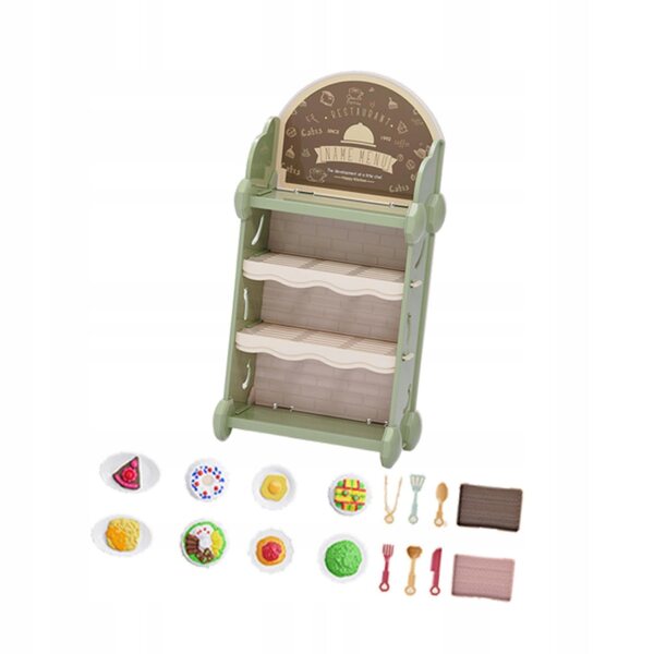 Miniaturowe zabawki do szafek Dekoracja pokoju Realistyczna półka na żywność na 17Pcs A