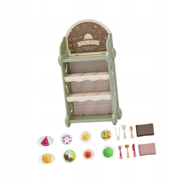 Miniaturowe zabawki do szafek Dekoracja pokoju Realistyczna półka na żywność na 17Pcs A