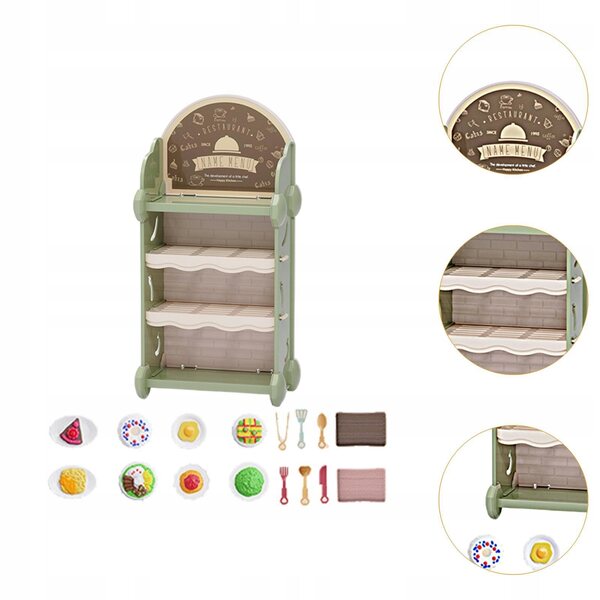 Miniaturowe zabawki do szafek Dekoracja pokoju Realistyczna półka na żywność na 17Pcs A