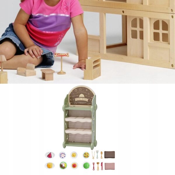 Miniaturowe zabawki do szafek Dekoracja pokoju Realistyczna półka na żywność na 17Pcs A