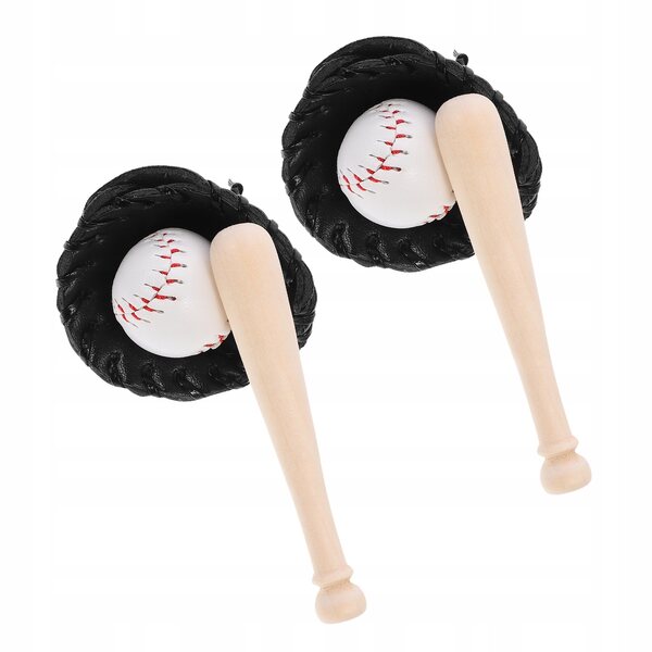 Miniatur-Baseball-Set mit Holzschlägern, Handschuhen und Bällen für Puppen