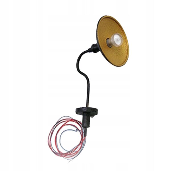 Miniatura lampada da parete LED per casa delle bambole 1:87 in metallo e resina