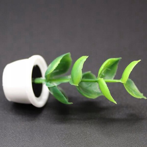Miniatuur groene plant 2 stuks 1:12 voor poppenhuis in decoratieve hars