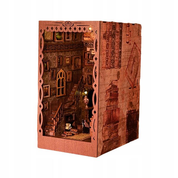 Buchstützen-3D-Puzzle-Set aus Holz zur Unterstützung von Büchern und als Heimdekoration