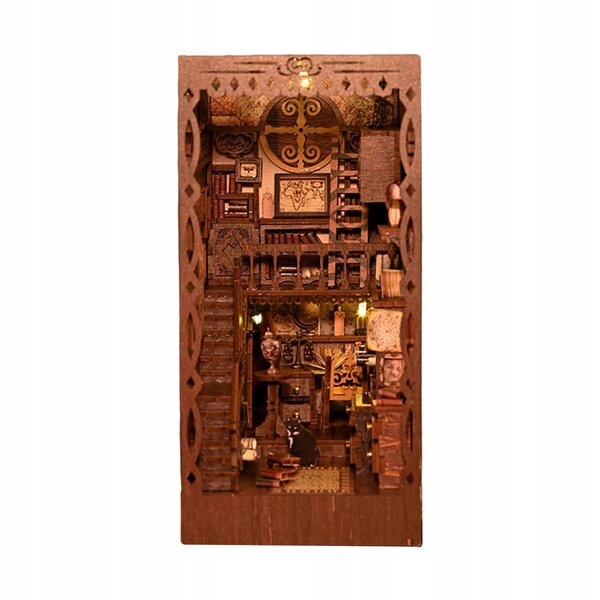 Buchstützen-3D-Puzzle-Set aus Holz zur Unterstützung von Büchern und als Heimdekoration