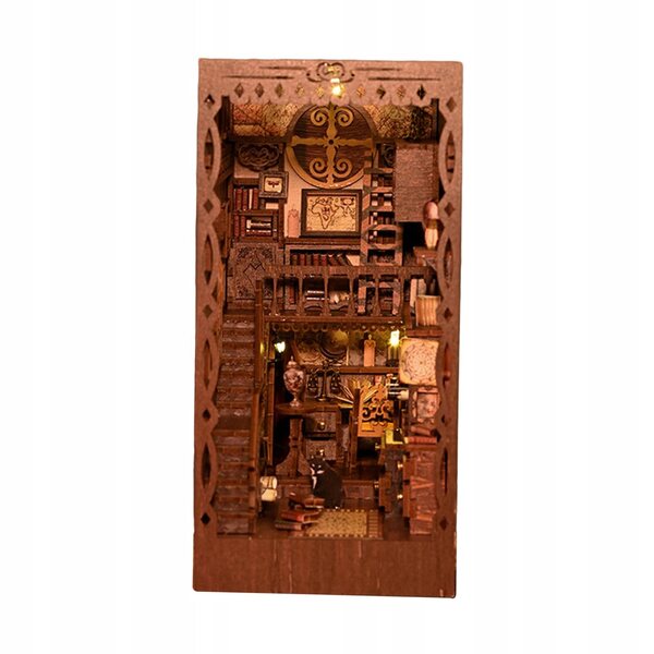 Buchstützen-3D-Puzzle-Set aus Holz zur Unterstützung von Büchern und als Heimdekoration