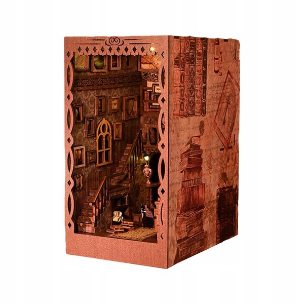 Buchstützen-3D-Puzzle-Set aus Holz zur Unterstützung von Büchern und als Heimdekoration