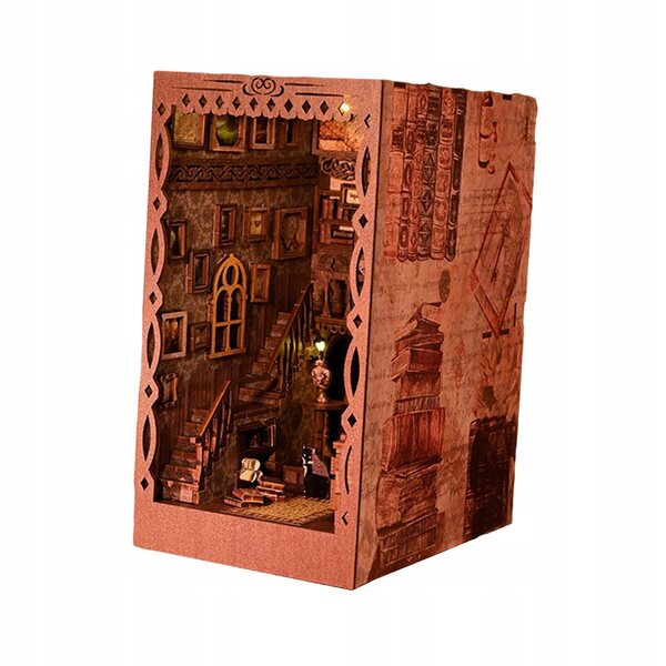 Buchstützen-3D-Puzzle-Set aus Holz zur Unterstützung von Büchern und als Heimdekoration