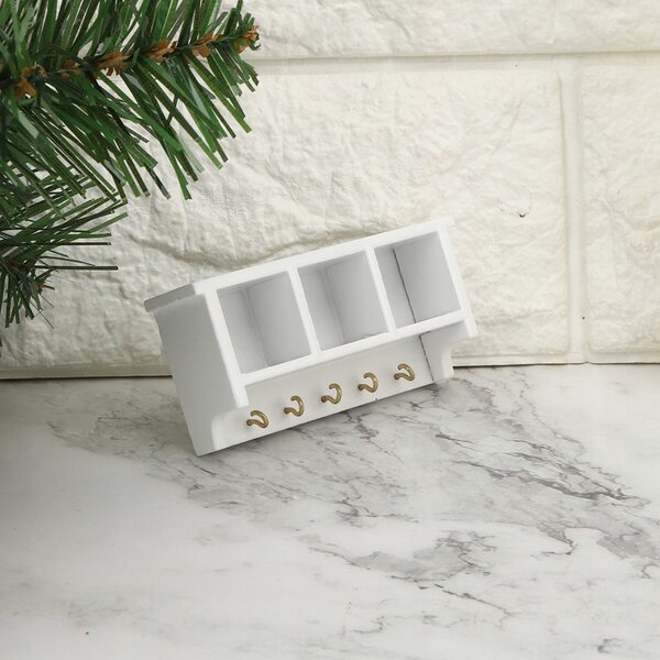 Cottage per bambole 1:12 Miniatura con mensola a parete in legno ecologico