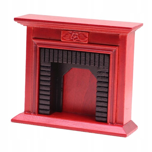 1:12 Miniaturkamin für Puppenhaus-Wohnzimmerdekoration aus Holz