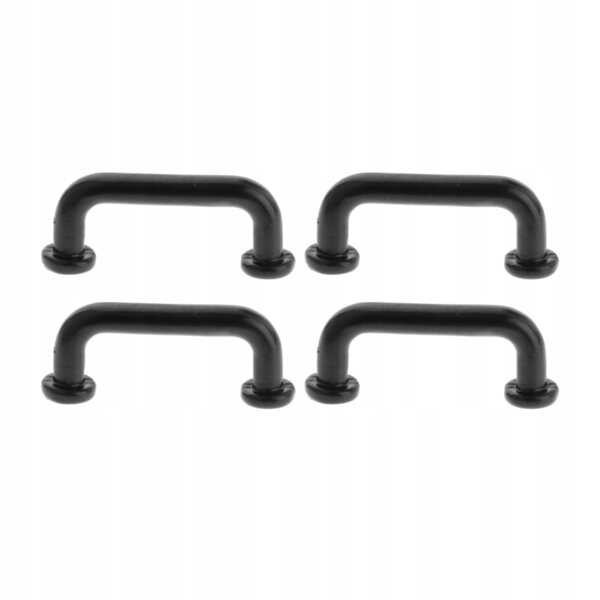 Mini Ciągnie Metalowe Uchwyty Do Ciągnięcia Drzwi Gałka Szuflady Dekoracyjna Duża 4Szt Czarna