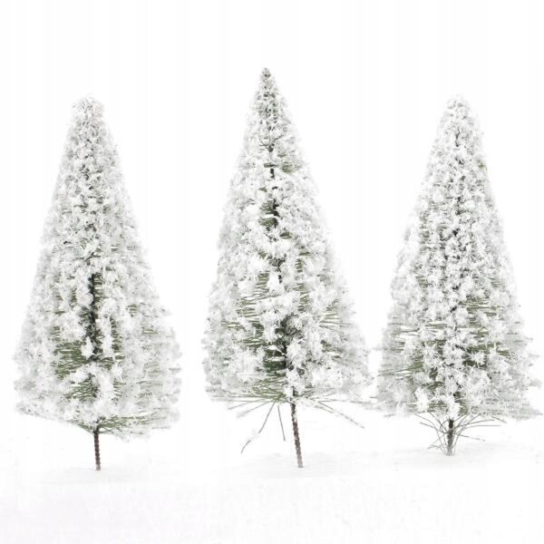 Set 10 Alberi di Cedro Modellismo 1:75 per Diorama e Paesaggi Ferroviari