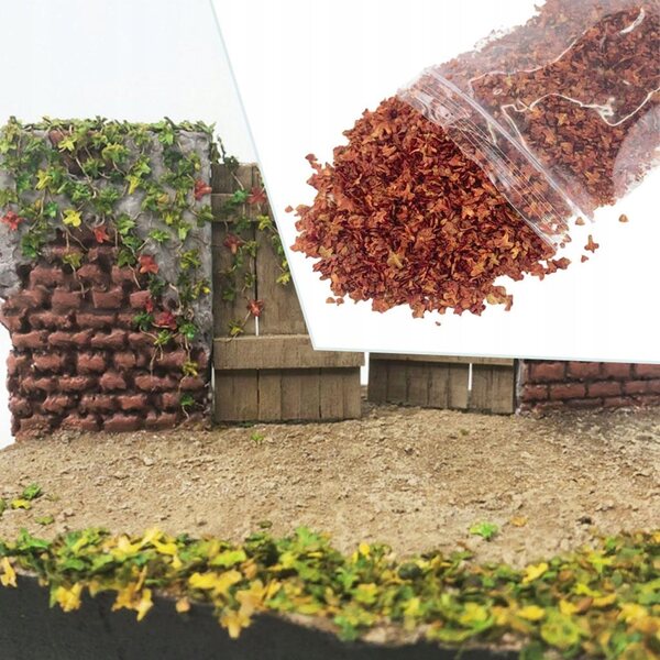 Miniatura 33 ml Foglie Rosse per Modellismo e Diorami 8x7,5 cm