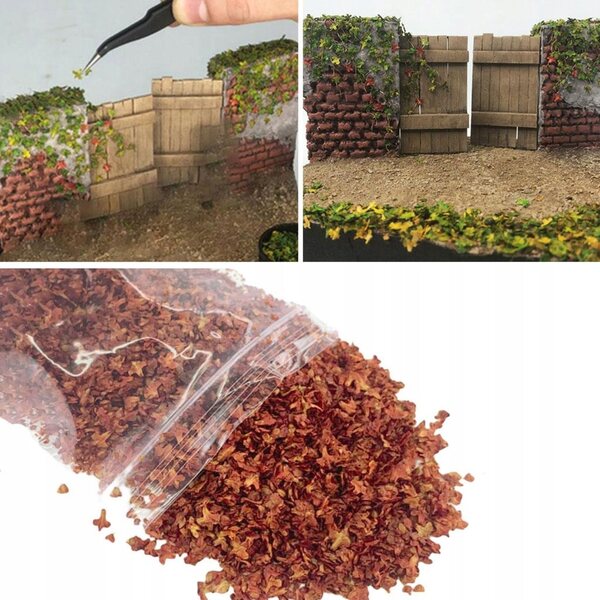 Miniatura 33 ml Foglie Rosse per Modellismo e Diorami 8x7,5 cm