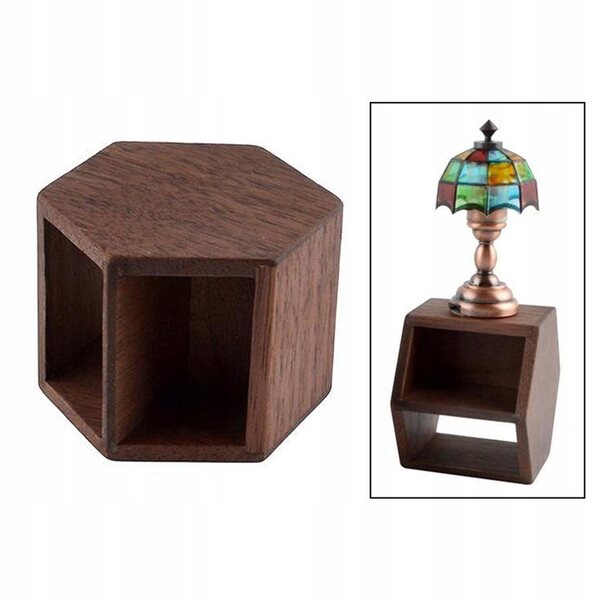 Mini tavolino in legno di noce per casa delle bambole scala 1:12 e 1:6