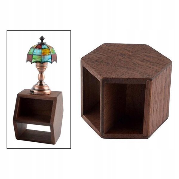 Mini tavolino in legno di noce per casa delle bambole scala 1:12 e 1:6