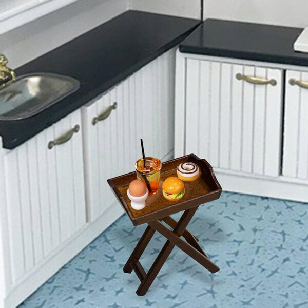 1/12 Puppenhaus Miniatur Serviertablett Küchendekoration aus Holz