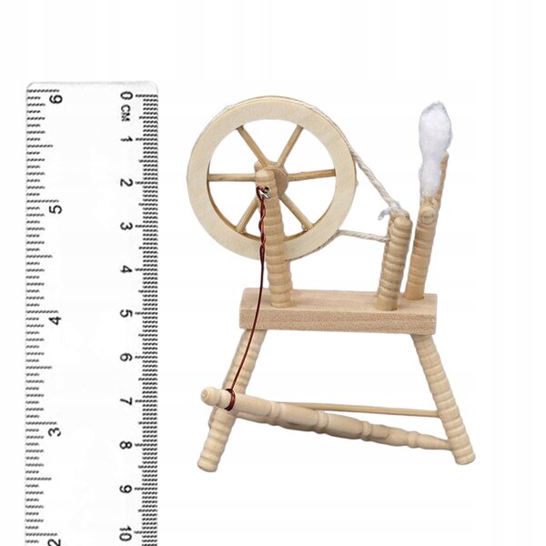 Miniatura Ruota in Legno Non Verniciata per Casa delle Bambole Scala 1:12
