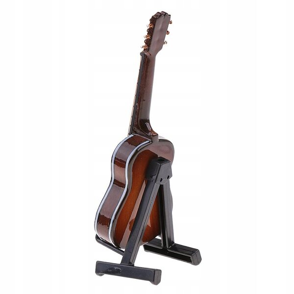 Klassisches Gitarrenmodell aus Holz im Maßstab 1:12 für Puppen und Actionfiguren