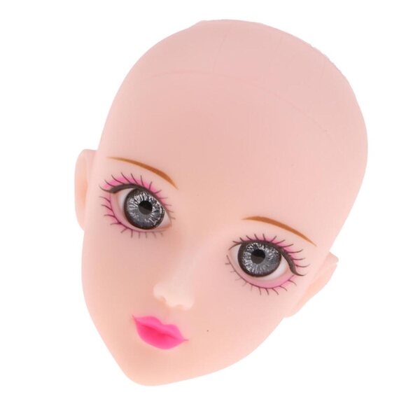 1/6 Gelenkpuppenkopf mit grauen 3D-Augen für BJD und OB Doll
