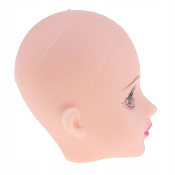 1/6 Gelenkpuppenkopf mit grauen 3D-Augen für BJD und OB Doll