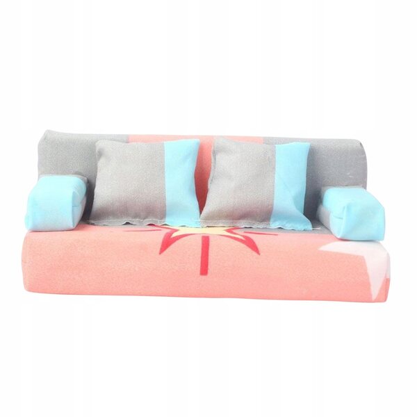 Miniature sofa og puder sæt til Dolls House 1:12 skala