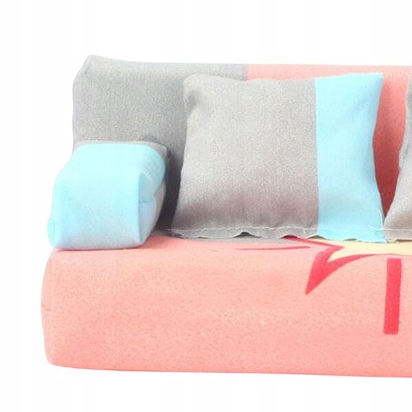 Miniature sofa og puder sæt til Dolls House 1:12 skala
