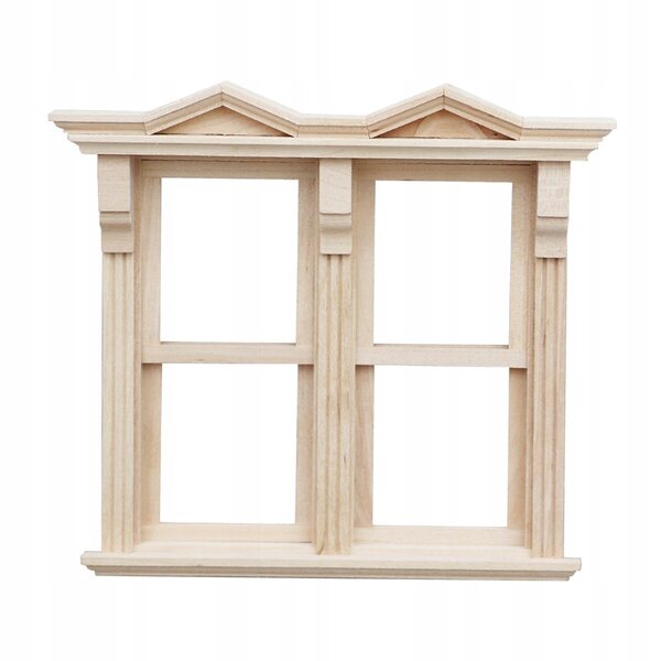 Holzfensterminiatur im Maßstab 1:12 für ein Puppenhaus im Stil A, widerstandsfähig und realistisch