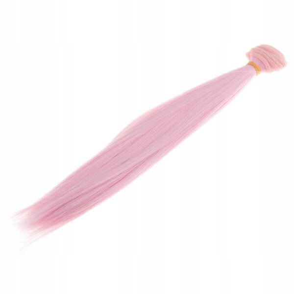 Capelli sintetici rosa per bambole BJD DIY, treccia alta, 25 cm di lunghezza