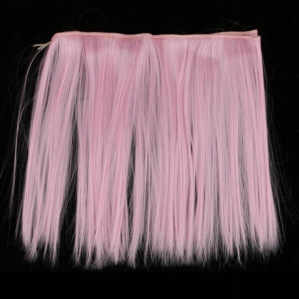 Capelli sintetici rosa per bambole BJD DIY, treccia alta, 25 cm di lunghezza