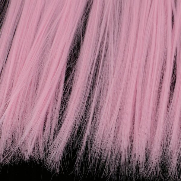 Capelli sintetici rosa per bambole BJD DIY, treccia alta, 25 cm di lunghezza