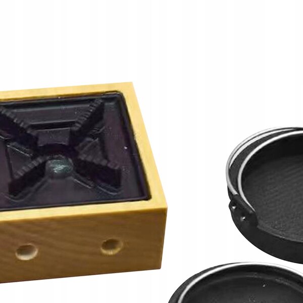 Set 3 Miniature Pentole per Casa delle Bambole Scala 1:12 in Legno e Metallo