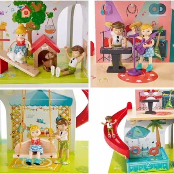 Hape Rock And Slide House mit Soundeffekten und Zubehör