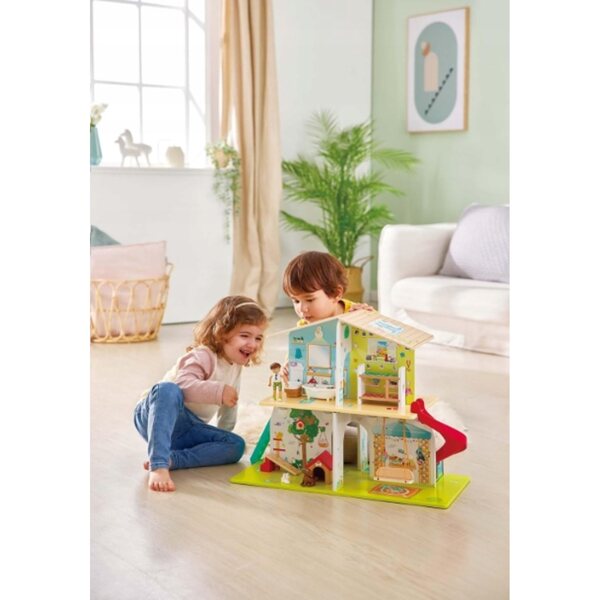 Hape Rock And Slide House mit Soundeffekten und Zubehör