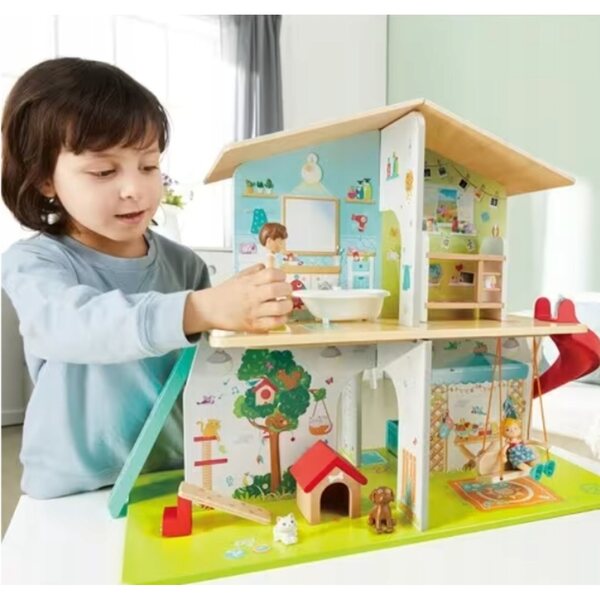 Hape Rock And Slide House mit Soundeffekten und Zubehör