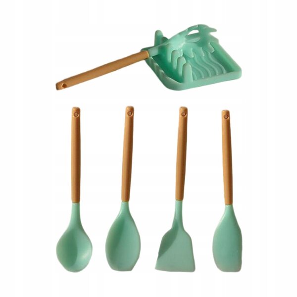Miniatur-Küchenzubehör-Set für Puppenhäuser im Maßstab 1:6, hellgrün