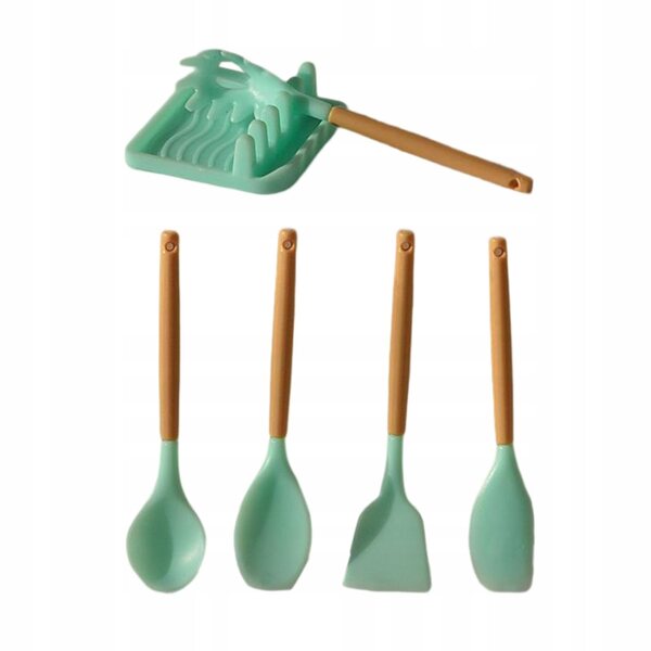 Miniatur-Küchenzubehör-Set für Puppenhäuser im Maßstab 1:6, hellgrün