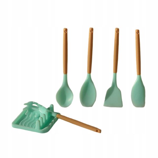 Miniatur-Küchenzubehör-Set für Puppenhäuser im Maßstab 1:6, hellgrün