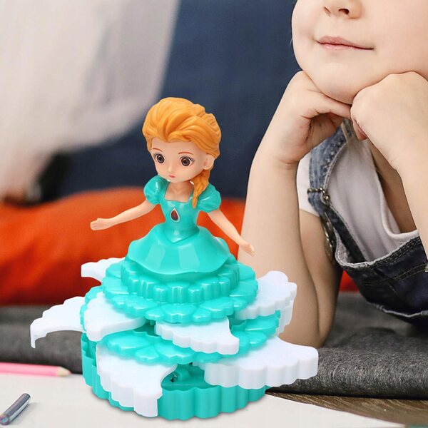 Giocattolo musicale elettrico per bambine con luci e suoni colore blu