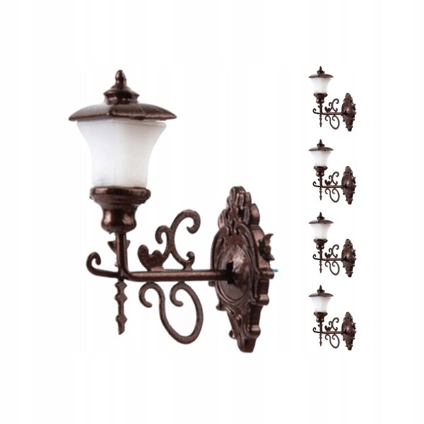 Set 5 Lampade a LED Modello 1:87 HO per Paesaggio Ferroviario Miniature