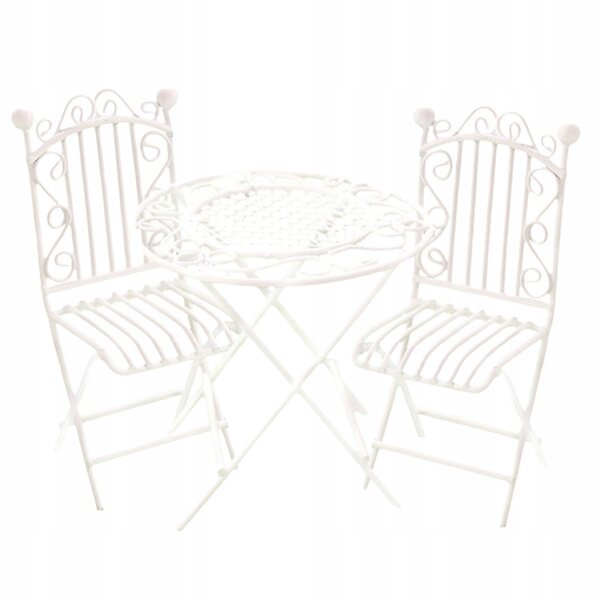 Metalen tafel en stoelen voor poppenhuis 1:12 - Knutselaccessoires