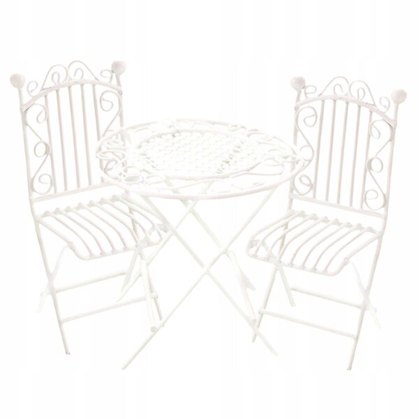 Metalen tafel en stoelen voor poppenhuis 1:12 - Knutselaccessoires