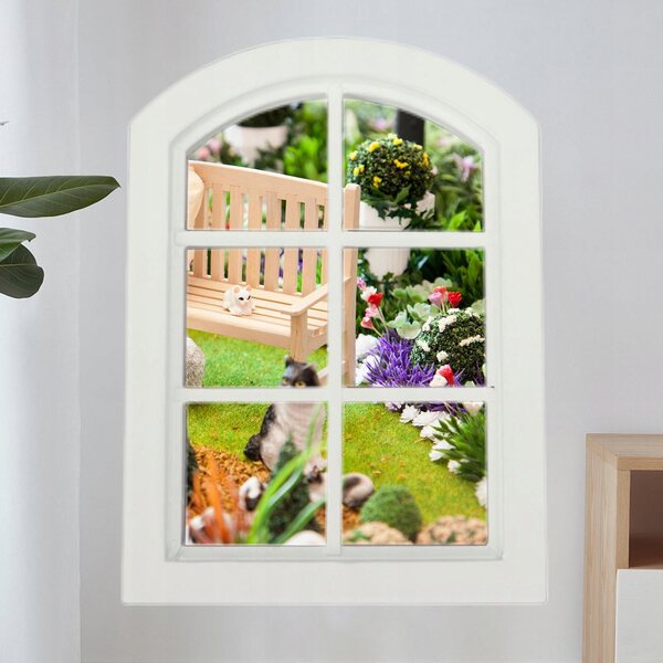 Cottage per Bambole Miniatura in Legno con Finestre 1:12 - Accessori White Arch