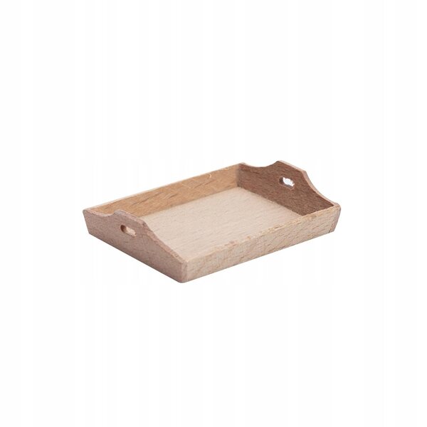 Houten serveerschaal voor poppenhuis 1/12 - miniatuuraccessoire