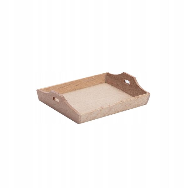Houten serveerschaal voor poppenhuis 1/12 - miniatuuraccessoire