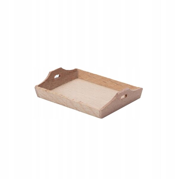 Houten serveerschaal voor poppenhuis 1/12 - miniatuuraccessoire