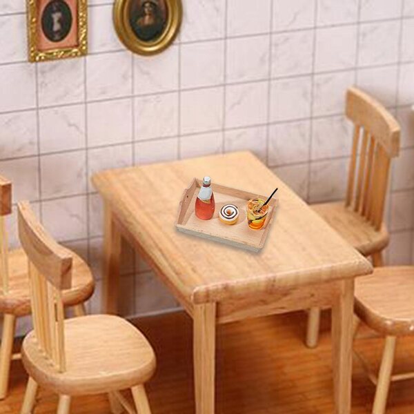 Houten serveerschaal voor poppenhuis 1/12 - miniatuuraccessoire