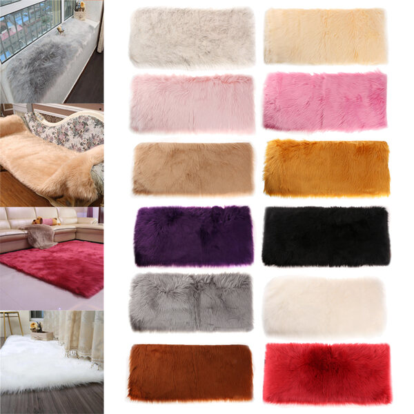 Dywan Shaggy 80x50 cm Bianco Morbido Antiscivolo 5cm Pile Elegante e Confortevole