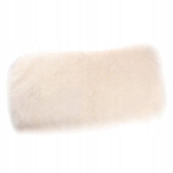 Dywan Shaggy 80x50 cm Bianco Morbido Antiscivolo 5cm Pile Elegante e Confortevole